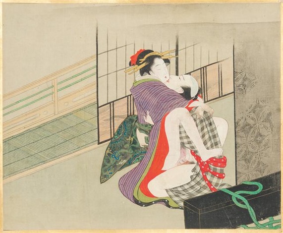 顛鸾倒鳳肉筆春画絵巻 Upside down Handwriting Shunga scroll